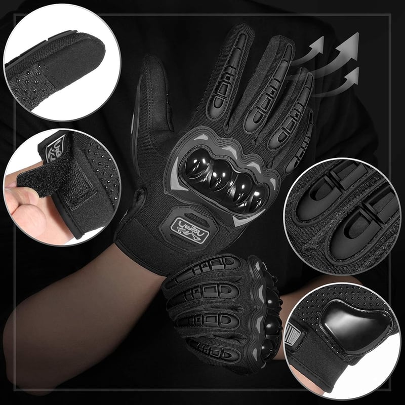 Alpinestars Fekete Motoros Kesztyű Érintőképernyős L-es Méret Teljes Védelemmel