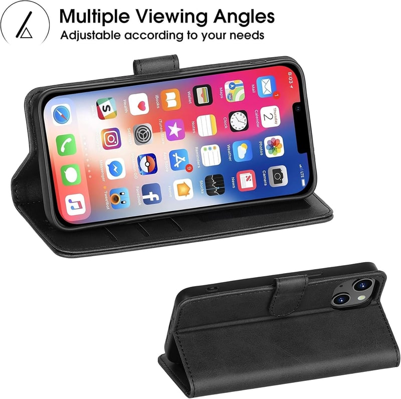 iPhone 13 mini Cresee Bőr Pénztárcás Flip Tok