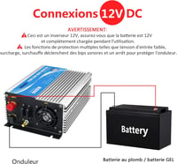 Giandel 600W színuszos inverter 12V-220V, USB és távirányító 4