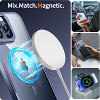 QiiStar iPhone 15 Pro Max MagSafe-kompatibilis átlátszó tok erős N52 mágnesekkel - Fekete 3