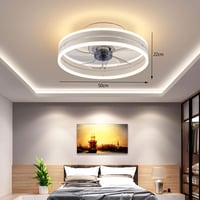 Revneey Mennyezeti Ventilátor Lámpával - 72W Szabályozható LED, Távirányítóval és Applikációval, 6 Sebességű, Időzítővel, Hálószobába, Nappa 17