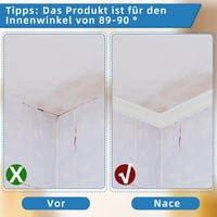 pundin Öntapadós Dekorációs Szegélyléc - Fehér PVC Sarokprofil Csempeszélekhez, Mennyezethez, Falátmenetekhez, Konyhapulthoz - 5m, 12x9mm 8