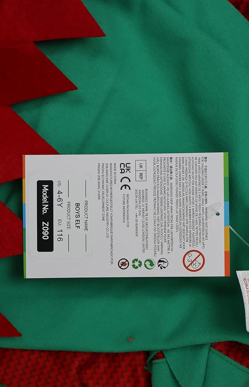 IKALI Karácsonyi Manó Jelmez Fiúknak - Cipővel és Sapkával, 8-10 Éveseknek