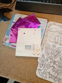 Set de artă cu folie Qunkun DIY pentru copii – Autocolante de colorat și set creativ de lucru manual (Incomplet: (stare: vezi a 2-a imagine) 3