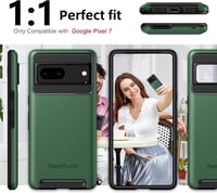 Google Pixel 7 Ütésálló Zöld Védőtok SwanScout Kétrétegű Technológiával 3