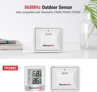 ThermoPro TX-2C Kültéri Hőmérséklet Érzékelő - TP200C/TP60C/TP65C Modellekhez - 150m Hatótávolság - IPX4 Vízálló - Falra Szerelhető - Fehér 4