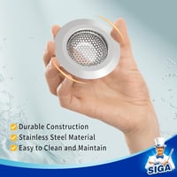 MR.SIGA Rozsdamentes Acél Lefolyószűrő Szett - 3 db Fürdőkád és Mosdó Hajfogó Szűrő, Hatékony Dugulásmegelőző 7