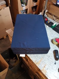 roba Összehajtható Utazóágy Matrac 120x60 cm, Kék, Levehető Huzattal és Hordozótáskával, Babautazóágyhoz, Használt 2
