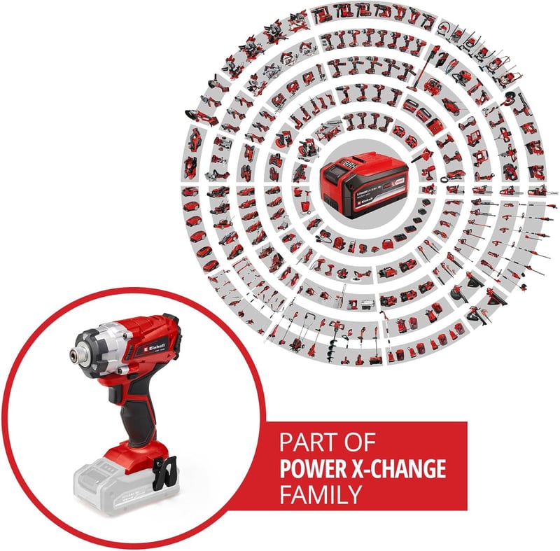 Einhell TE-CI 18/1 Li-Solo Power X-Change Akkumulátoros Ütvecsavarozó, 18V, 140 Nm Nyomaték, 2300 ford/perc, Akku és Töltő Nélkül