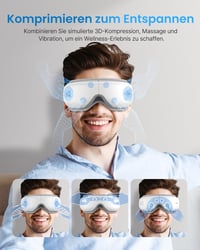 RENPHO Szemmaszírozó Készülék Hőterápiával - 5 Masszázsmód, Bluetooth Zene, Újratölthető - Szemfáradtság, Száraz Szem Enyhítésére, Alvásjaví 4