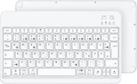 Emetok Német QWERTZ Bluetooth Billentyűzet iPad/iPhone/Samsung/Android Készülékekhez - Ultravékony, Újratölthető, Vezeték Nélküli, Fehér 1