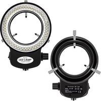 Tiamu LED Gyűrűs Mikroszkóp Világítás 144 LED-del, Állítható Fényerő 0-100%, 6000K Sztereó Mikroszkóp Lámpa Ékszerjavításhoz Fekete 7