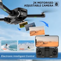 TEEROK T18 Összecsukható Drón 2K HD Kamerával, 5G WiFi FPV, Kefementes Motorral, 100m Hatótáv, Optikai Pozicionálás, Kezdőknek és Gyerekekne 2