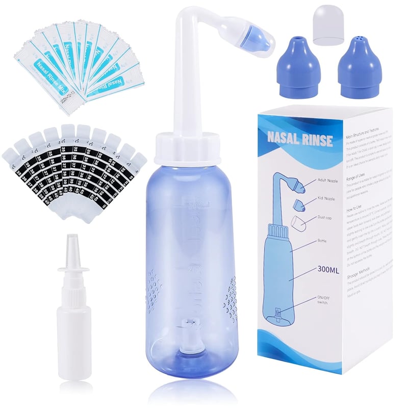 Orröblítő készlet felnőtteknek - 300ml-es Neti kancsó, sópárnák, hőmérő matricával