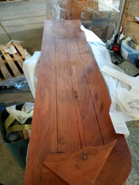 vidaXL Stolová doska z masívneho akáciového dreva s prírodnou hranou 180x40x3,8 cm – Poškodené – chybné, čiastočne funkčné: poškodený roh (stav: pozri 2. obrázok) 3