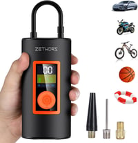 ZETHORS 150 PSI elektromos kerékpárpumpa, LED-es, 6000mAh-s akkumulátorral, autókhoz, biciklikhez 1