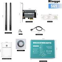 XINGYE WiFi 6 PCIe Adapter 1800Mbps Bluetooth 5.2 - Windows 10/11 kompatibilis 6
