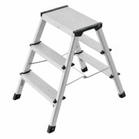 Hliníkový skladací schodík Hailo D60 StandardLine 2x3 — Výrobok vykazuje známky používania, silné opotrebovanie (stav: pozri 2. obrázok) 1