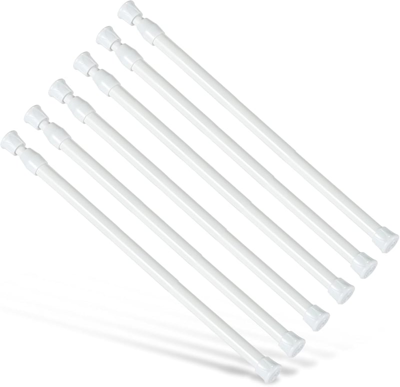 Goowin Teleszkópos Rúd Szett 6db - 40-70 cm Állítható Feszítőrudak Fúrás Nélkül, Rozsdamentes Acél, Szekrénybe, Konyhába, Gardróbba, Polcokh
