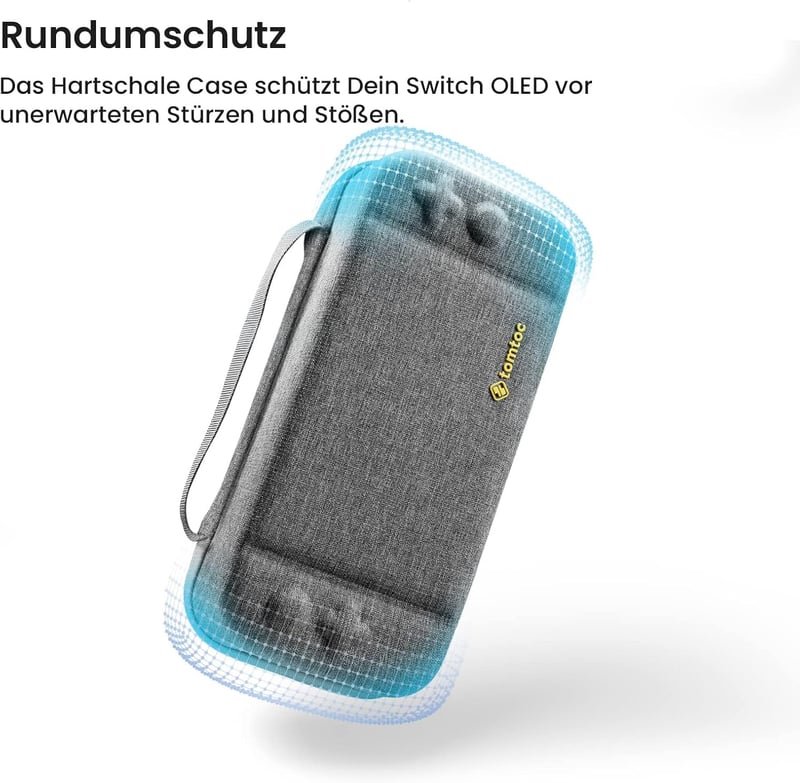 Nintendo Switch OLED védőtok - TomToc szürke táska 24 játéknak, kontrollernek