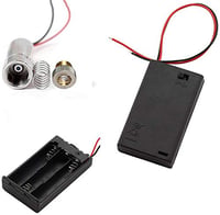CTRICALVER 520 nm Zöld Lézer Vonal Modul 3-5V Fém Házzal - Ipari Szintezéshez, Pozicionáláshoz, DIY Projektekhez + AA Elemtartóval 3