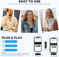 BOYA vezeték nélküli csíptetős mikrofon iPhone-hoz, zajszűrős, vlogokhoz 4