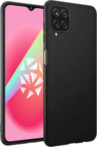 Samsung Galaxy A12 Fekete Matt Szilikon Védőtok 1