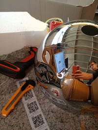 Oblúková LED stojacia lampa Teamson Home Arquer Versanora VN-L00010-EU, chróm, mramorový podstavec – preliačený, sfarbený podstavec (stav: pozri 2. obrázok) 2