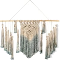 Makramé Fali Dekor XXL Méretben - Újracsomagolt Pamut Függöny 155x79cm 1