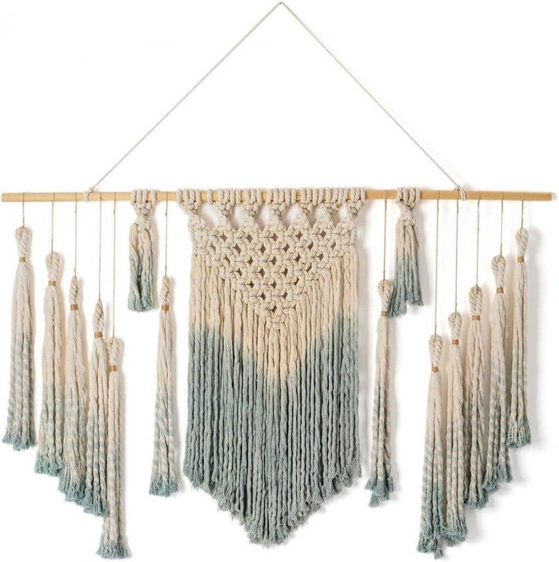Makramé Fali Dekor XXL Méretben - Újracsomagolt Pamut Függöny 155x79cm