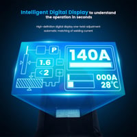 Anbull 140A Hordozható MMA Elektródás Hegesztőgép - 220V/3000W IGBT Inverteres Ívhegesztő, 1,5kg Ultrakönnyű, Digitális Kijelzővel, Túlmeleg 4