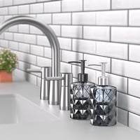 goldenwarm Matt Fekete Üveg Szappanadagoló 330ml - Rozsdamentes Acél Pumpafejjel Konyhai és Fürdőszobai Használatra - Folyékony Szappan, Sam 6