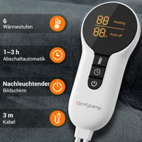 Comfytemp Infravörös Súlyozott Nyak és Vállmelegítő Párna, 1,1 kg, 6 Hőfokozat, 1-3 Órás Időzítő, 57x50 cm, Mosható  5