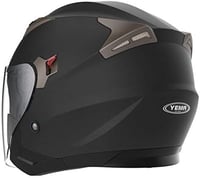 YEMA YM-627 Motoros Sisak Matt Fekete ECE Homológ Dupla Napellenzővel Roller Chopper Bukósisak Férfi Női Felnőtt 4