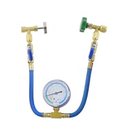 Wisepick R290 és R600A Töltőcső és Nyomásmérő Készlet Csapolószeleppel és Elzárócsapokkal - Hűtőközeg Feltöltő Szett 600 PSI Munkanyomással 2