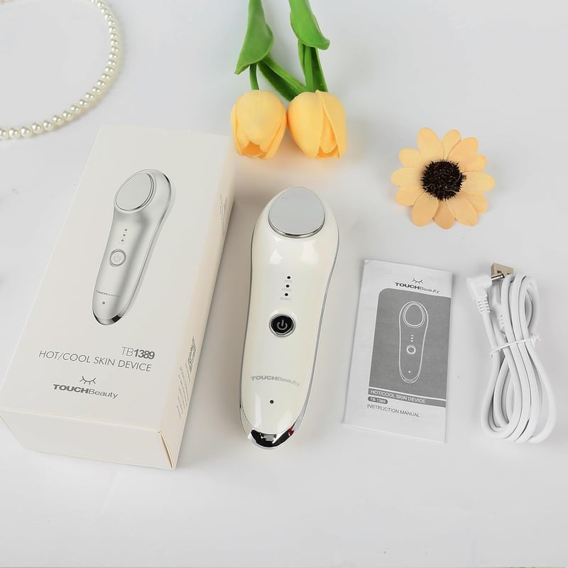 TouchBeauty arcmasszírozó készülék meleg-hideg és vibrációs funkcióval, ránctalanító