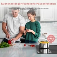 Disaenvir 60 cm-es Indukciós Főzőlap 4 Zónával, 6400W, Flexibilis Zóna, Érintésvezérlés, 9 Teljesítményszint, Időzítő, Szünet Funkció, 220V 4