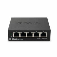 Switch Fast Ethernet D-Link DES-105 cu 5 porturi, 10/100 Mbps, carcasă metalică, desktop, pentru acasă și birouri mici (utilizat) 1