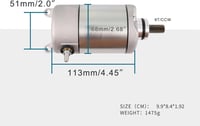 GOOFIT 9T CCW Elektromos Indítómotor ATV FZR600 YZF600 98-05 YFM350 89-14 Motorokhoz 3HE-81890-00-00 Kompatibilis Alkatrész 2