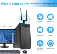TP-Link AC1200 Nagy Teljesítményű WiFi USB Adapter Windows és Mac Kompatibilis 7