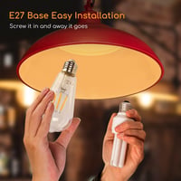 Aigostar E27 LED filament izzó, 6W, meleg fehér, vintage ST64, 6 db csomag 7