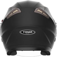 YEMA YM-627 ECE bukósisak, dupla plexivel, napszemüveggel - Matt fekete, L méret 5