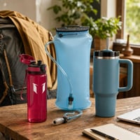 Set Hidratare Complet: 1x bidon 500ml + 1x rezervor 2L + 1x termos 1,2L 1
