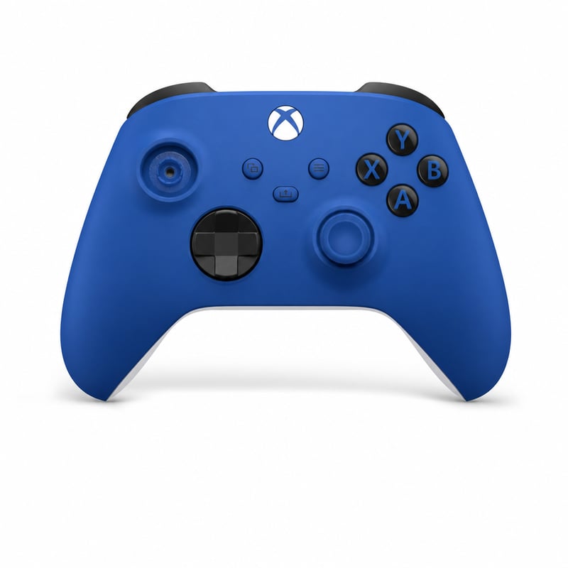 Xbox Wireless Controller Shock Blue bežični kontroler plavi — neispravan, djelomično radi: lijevi analogni štapić je neispravan (stanje: vidi 2. sliku)