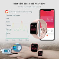 Okosóra Fitnesz Tracker: 1.3" HD Érintőkijelző, Pulzusmérő, IP68 Vízálló, Rózsaszín 4