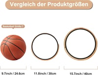 WOKNOS Fekete Mennyezeti Lámpa 40 cm, 36W LED Világítás Fa Díszítéssel, 4000K Természetes Fény, Nappali, Hálószoba, Konyha, Előszoba 6