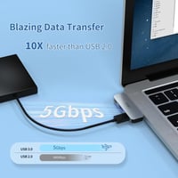 JESWO 3 az 1-ben USB-C Hub 4K HDMI-vel és PD töltéssel, Windows/Mac/iPad kompatibilis 6
