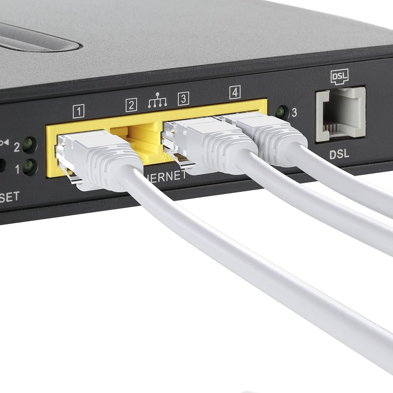 Mr. Tronic 15 méteres Cat6 Ethernet kábel, fehér, gyors internethez
