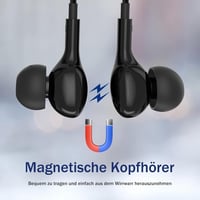 USB C Fülhallgató Mikrofonnal - Vezetékes Headset Hangerőszabályzóval Samsung Galaxy S24/S23/S22, iPhone 15/16 Pro Max és iPad 10 Készülékek 7