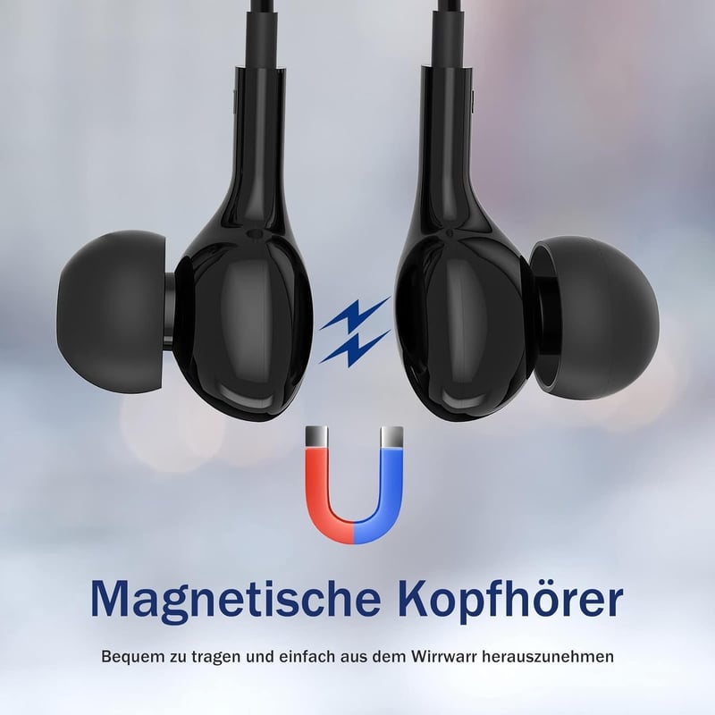 USB C Fülhallgató Mikrofonnal - Vezetékes Headset Hangerőszabályzóval Samsung Galaxy S24/S23/S22, iPhone 15/16 Pro Max és iPad 10 Készülékek